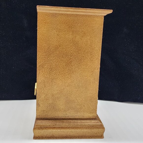 Wooden Musical Jewelry Box Onate Carved Drawers VTG 9.25" High by Royal Sealy - Picture 6 of 12